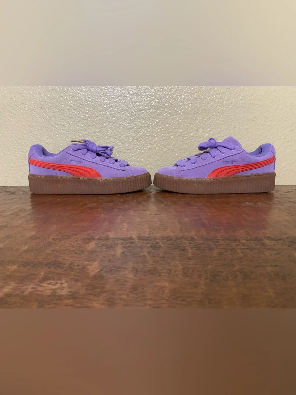 NWOB Fenty x Puma Size 11 Lavender Burnt Red Gum Creeper Phatty Sneakers